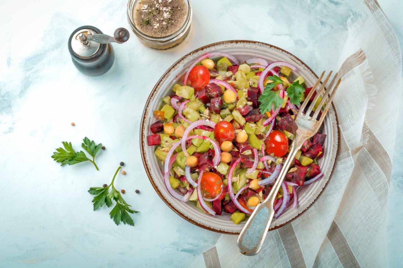 Beet, Garbanzo Beans and Tomato Salad – COPY